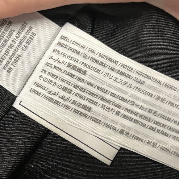 Abercrombie & Fitch Pea Coat Womens Small Wool Blend Herringbone Double Breasted - Picture 7 of 11